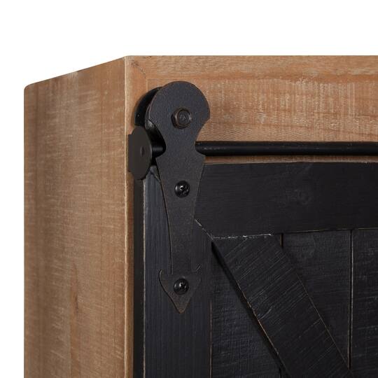 Kate and Laurel Cates Wood Sliding Barn Door Wall Storage Cabinet